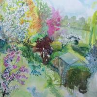 painting of garden